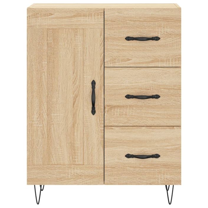 Buffet haut Chêne sonoma 69,5x34x180 cm Bois d'ingénierie - Photo n°8