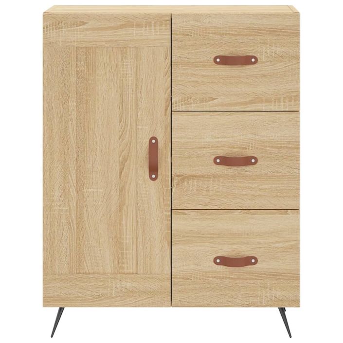 Buffet haut Chêne sonoma 69,5x34x180 cm Bois d'ingénierie - Photo n°8