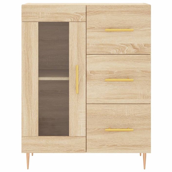 Buffet haut Chêne sonoma 69,5x34x180 cm Bois d'ingénierie - Photo n°8