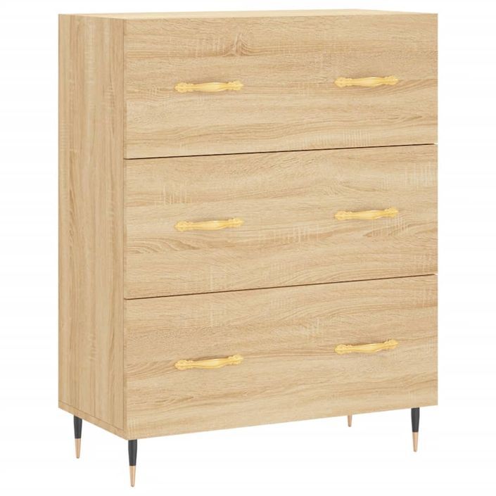 Buffet haut Chêne sonoma 69,5x34x180 cm Bois d'ingénierie - Photo n°7