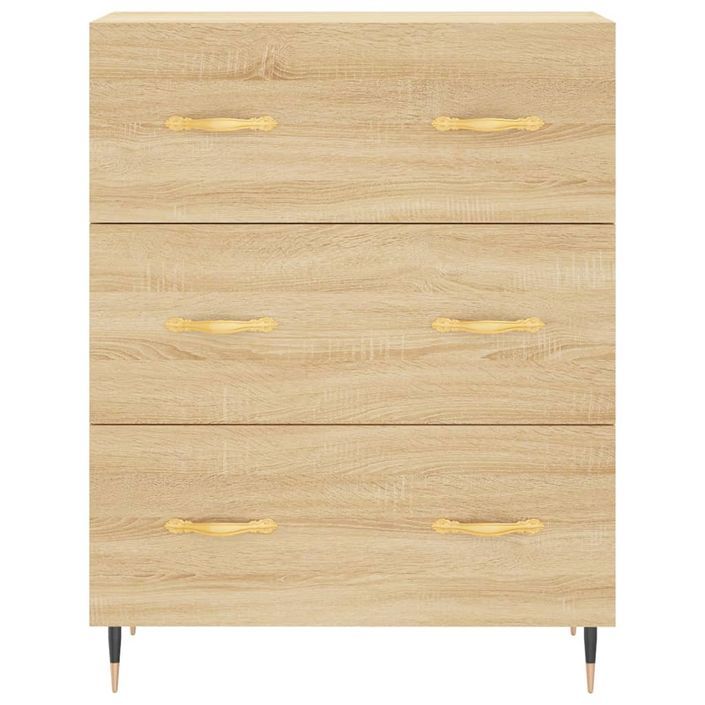 Buffet haut Chêne sonoma 69,5x34x180 cm Bois d'ingénierie - Photo n°8