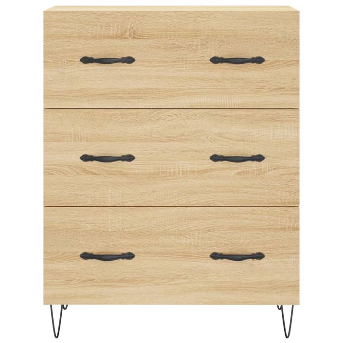 Buffet haut Chêne sonoma 69,5x34x180 cm Bois d'ingénierie - Photo n°8