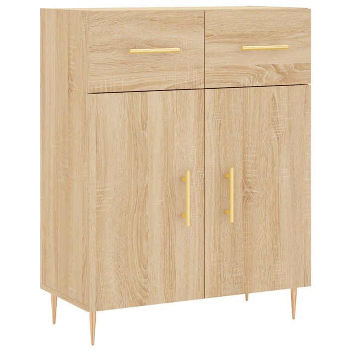 Buffet haut Chêne sonoma 69,5x34x180 cm Bois d'ingénierie - Photo n°7