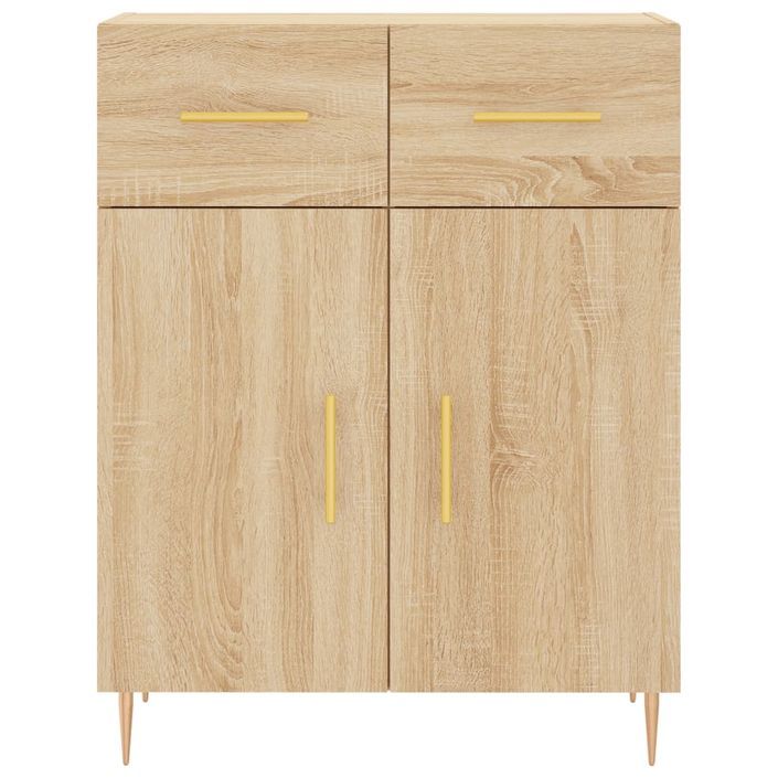 Buffet haut Chêne sonoma 69,5x34x180 cm Bois d'ingénierie - Photo n°8