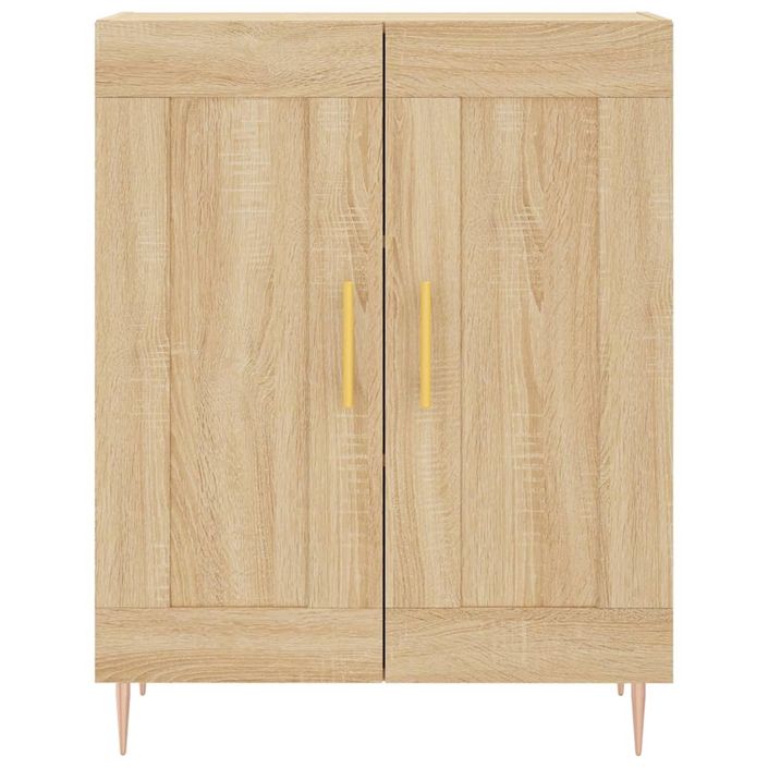 Buffet haut Chêne sonoma 69,5x34x180 cm Bois d'ingénierie - Photo n°8