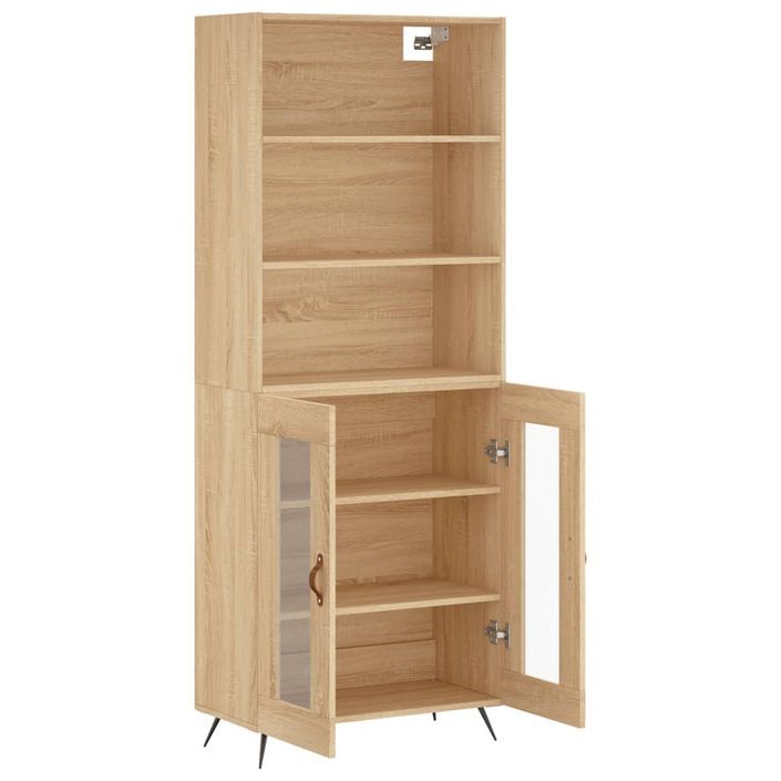 Buffet haut Chêne sonoma 69,5x34x180 cm Bois d'ingénierie - Photo n°4