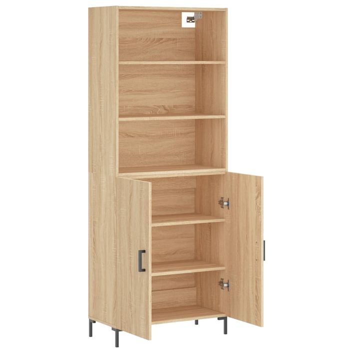 Buffet haut Chêne sonoma 69,5x34x180 cm Bois d'ingénierie - Photo n°4