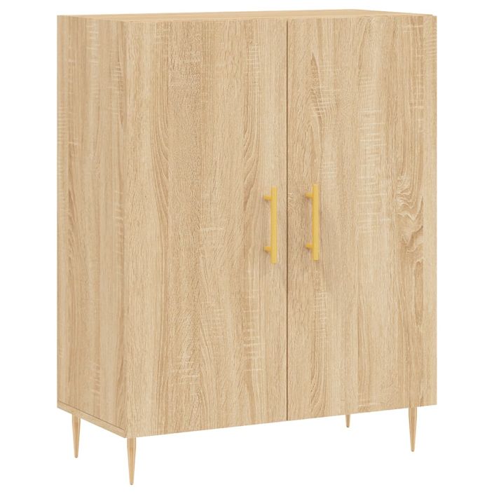 Buffet haut Chêne sonoma 69,5x34x180 cm Bois d'ingénierie - Photo n°7