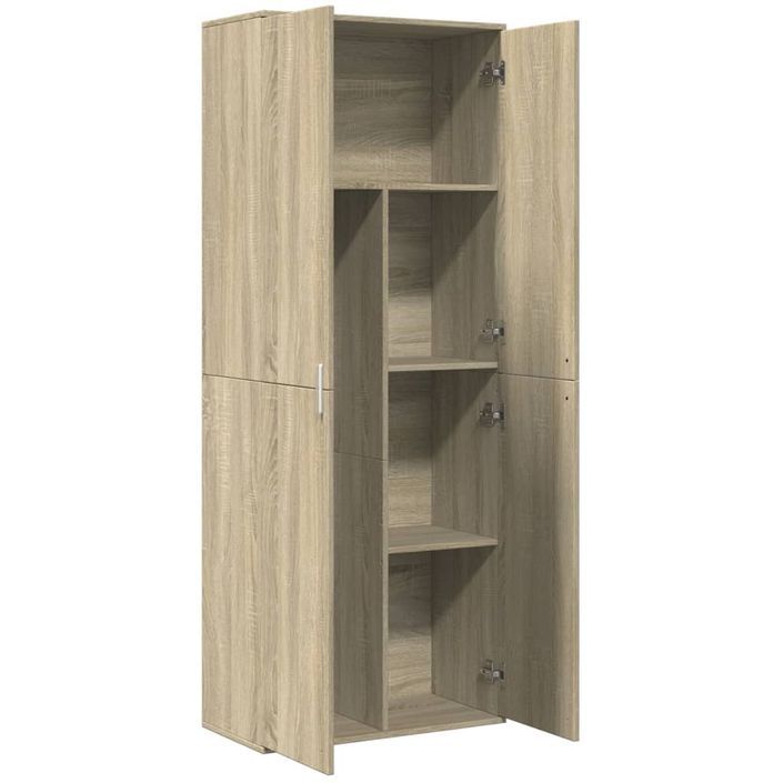 Buffet haut chêne sonoma 70x35x180 cm bois d'ingénierie - Photo n°5