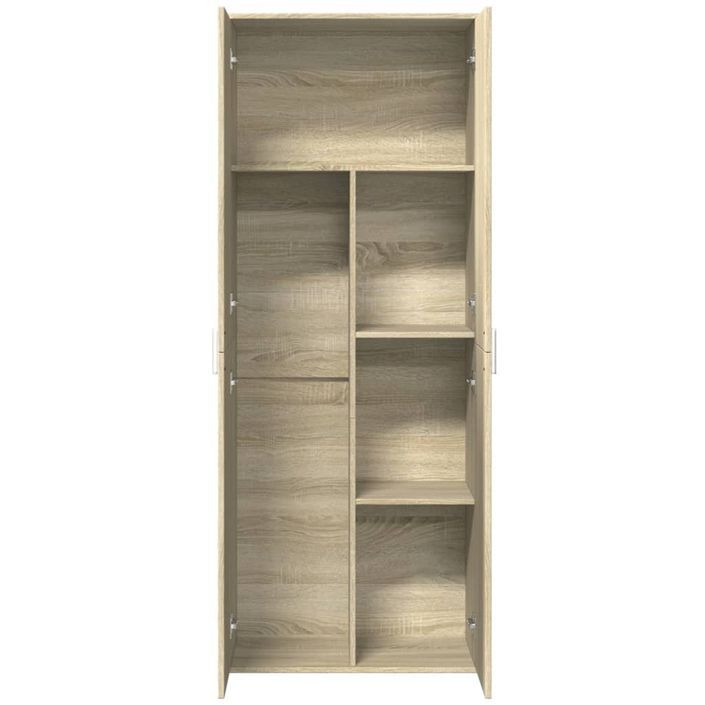 Buffet haut chêne sonoma 70x35x180 cm bois d'ingénierie - Photo n°6