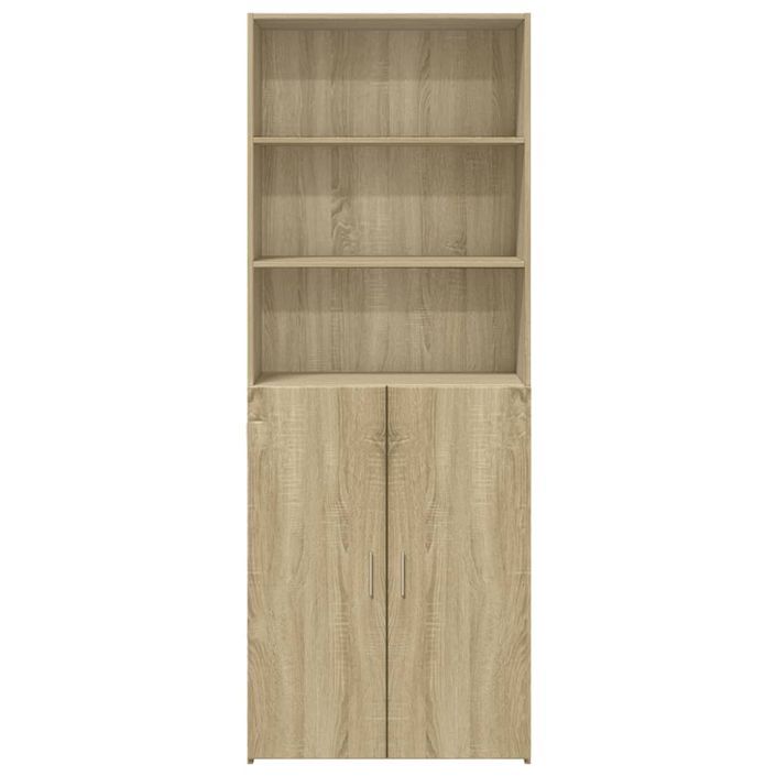 Buffet haut chêne sonoma 70x42,5x185 cm bois d'ingénierie - Photo n°4