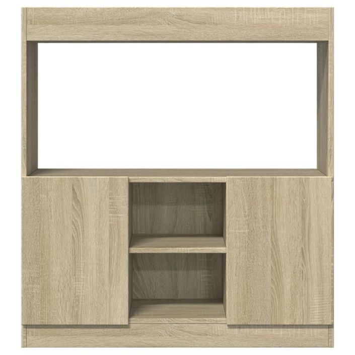 Buffet haut chêne sonoma 92x33x100 cm bois d'ingénierie - Photo n°5