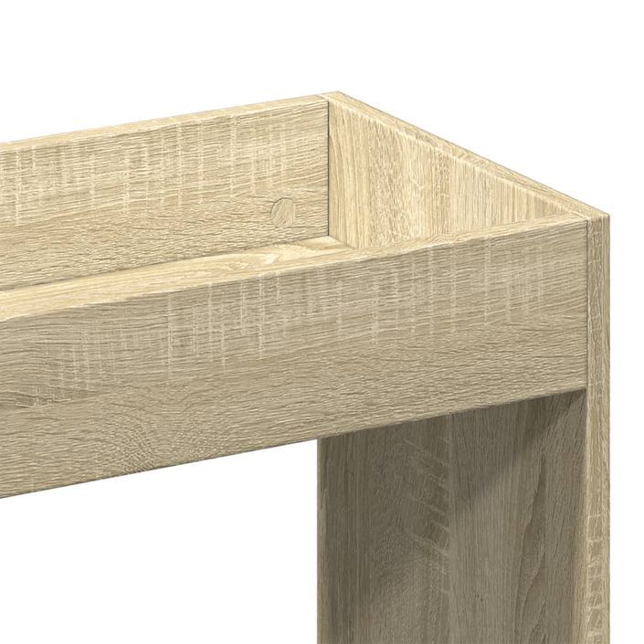 Buffet haut chêne sonoma 92x33x100 cm bois d'ingénierie - Photo n°9