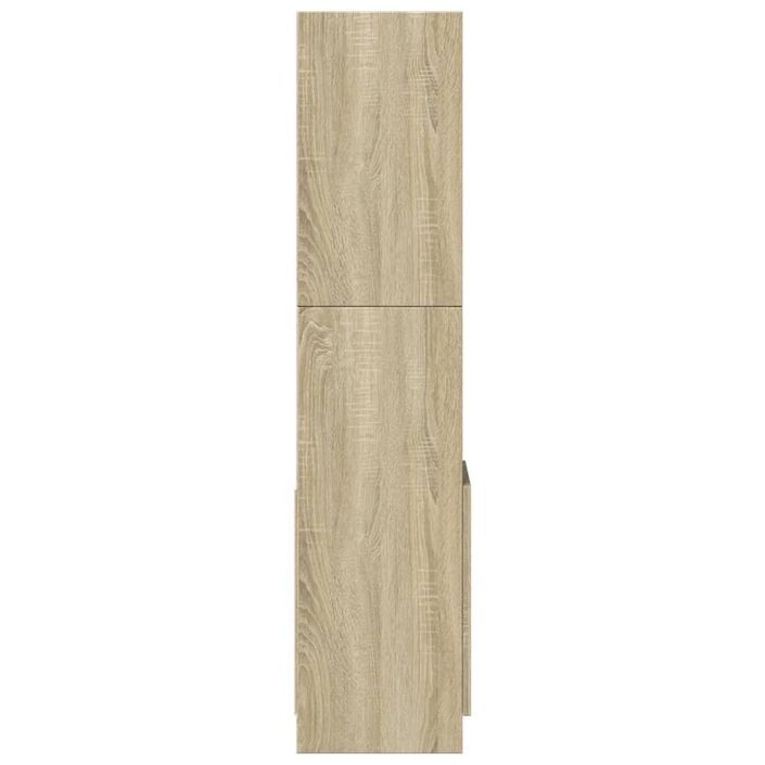 Buffet haut chêne sonoma 92x33x140 cm bois d'ingénierie - Photo n°6