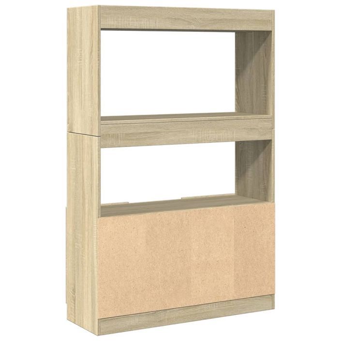 Buffet haut chêne sonoma 92x33x140 cm bois d'ingénierie - Photo n°7