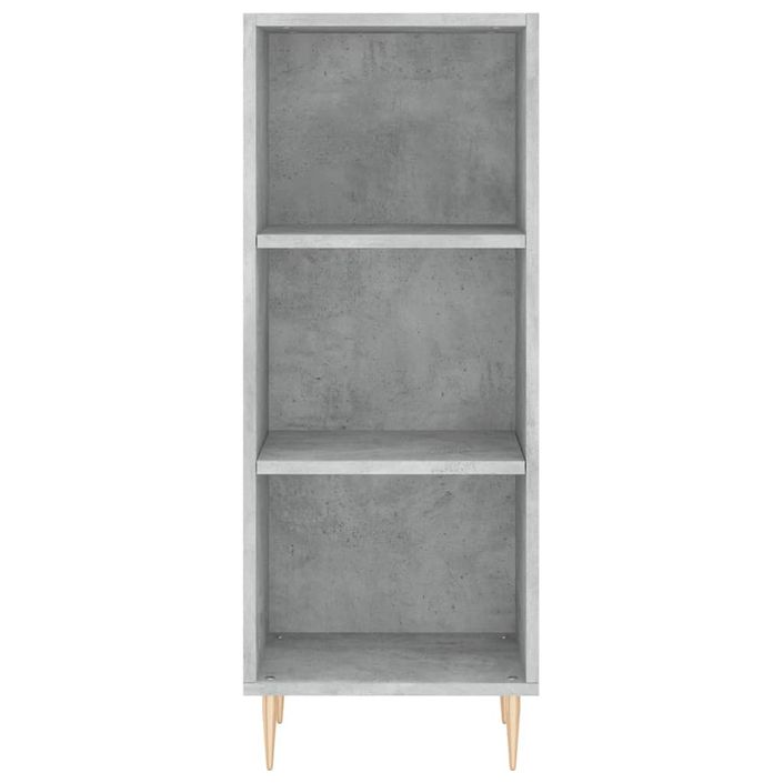 Buffet haut Gris béton 34,5x34x180 cm Bois d'ingénierie - Photo n°8