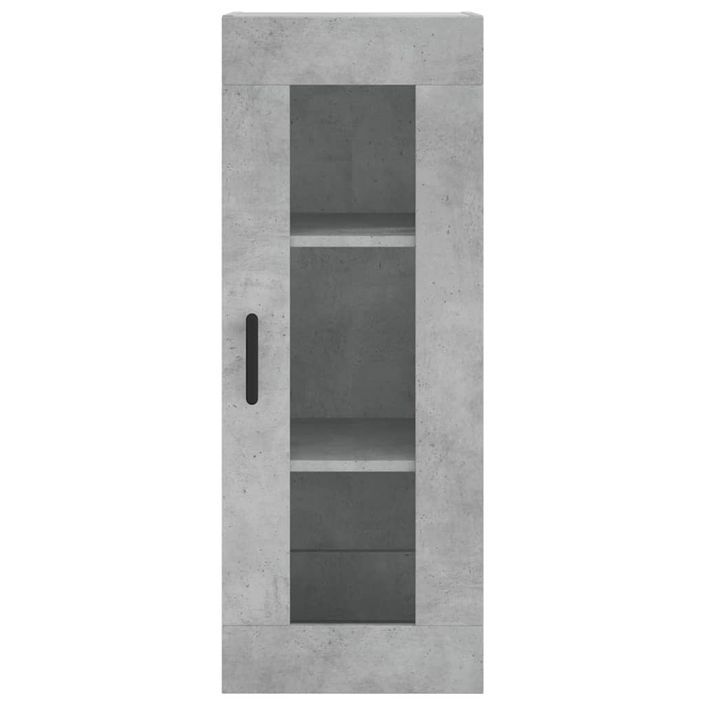 Buffet haut Gris béton 34,5x34x180 cm Bois d'ingénierie - Photo n°6