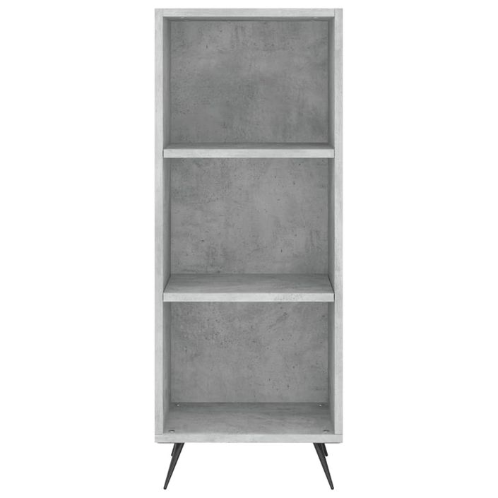 Buffet haut Gris béton 34,5x34x180 cm Bois d'ingénierie - Photo n°6