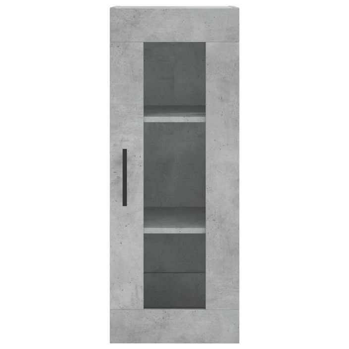 Buffet haut Gris béton 34,5x34x180 cm Bois d'ingénierie - Photo n°6