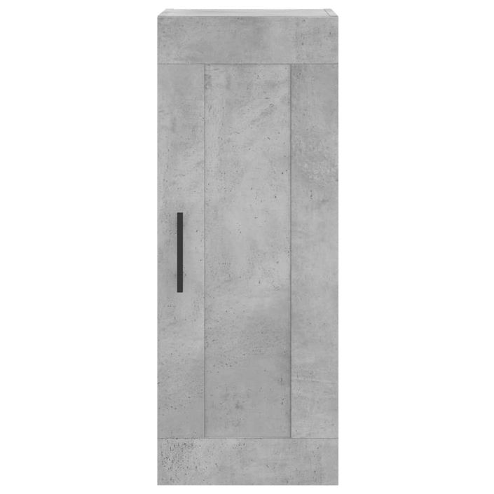 Buffet haut Gris béton 34,5x34x180 cm Bois d'ingénierie - Photo n°7