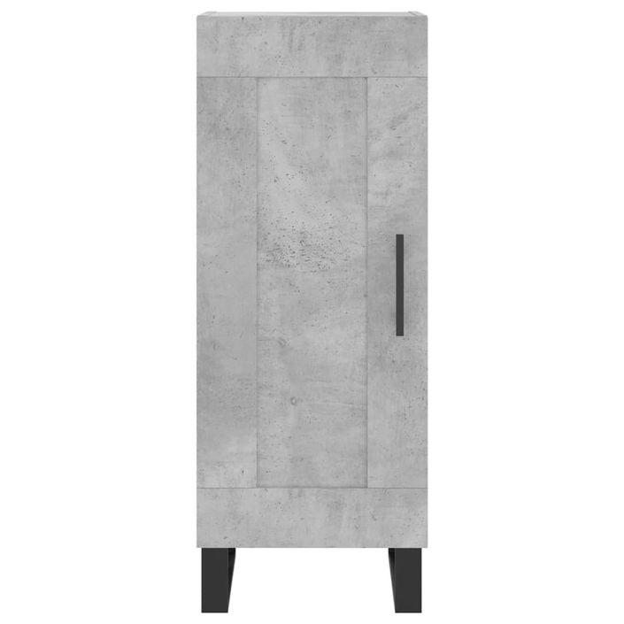 Buffet haut Gris béton 34,5x34x180 cm Bois d'ingénierie - Photo n°6