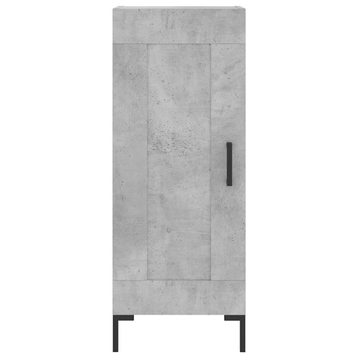 Buffet haut Gris béton 34,5x34x180 cm Bois d'ingénierie - Photo n°6