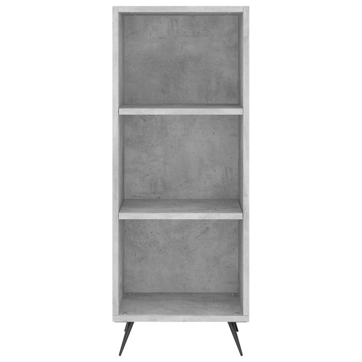 Buffet haut Gris béton 34,5x34x180 cm Bois d'ingénierie - Photo n°6