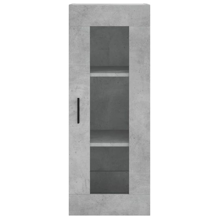 Buffet haut Gris béton 34,5x34x180 cm Bois d'ingénierie - Photo n°7