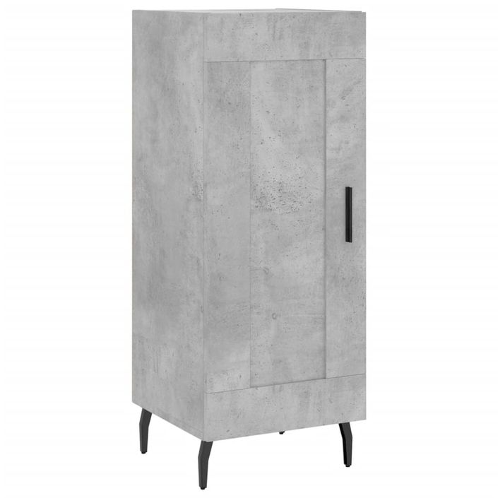 Buffet haut Gris béton 34,5x34x180 cm Bois d'ingénierie - Photo n°7