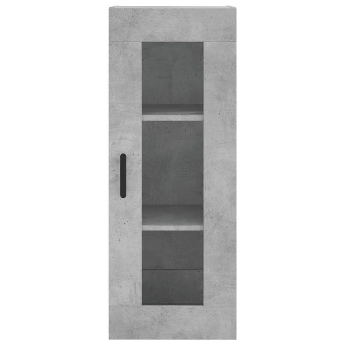 Buffet haut Gris béton 34,5x34x180 cm Bois d'ingénierie - Photo n°8