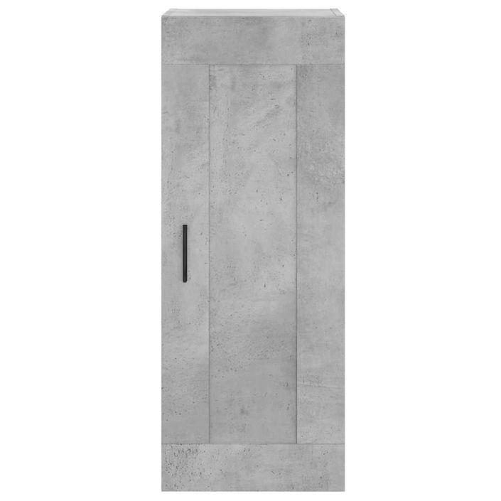 Buffet haut Gris béton 34,5x34x180 cm Bois d'ingénierie - Photo n°7