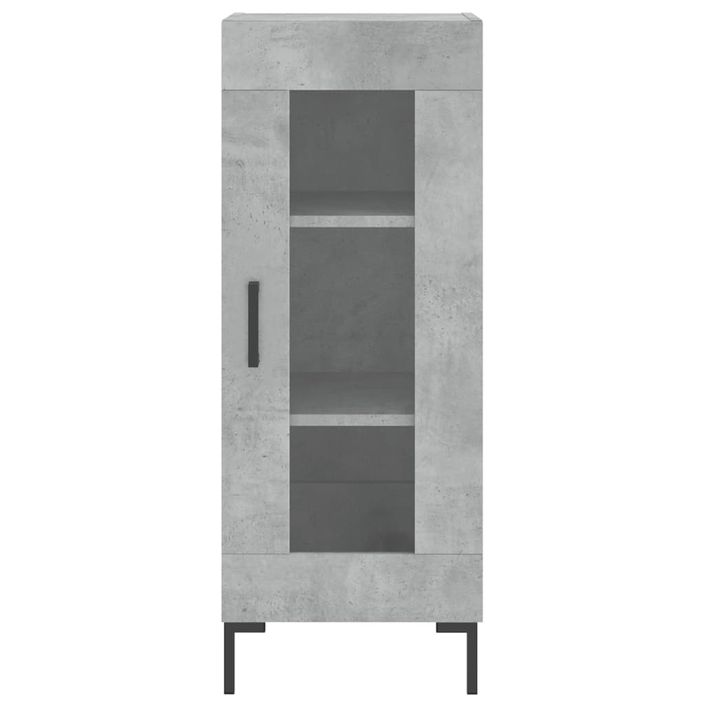 Buffet haut Gris béton 34,5x34x180 cm Bois d'ingénierie - Photo n°6