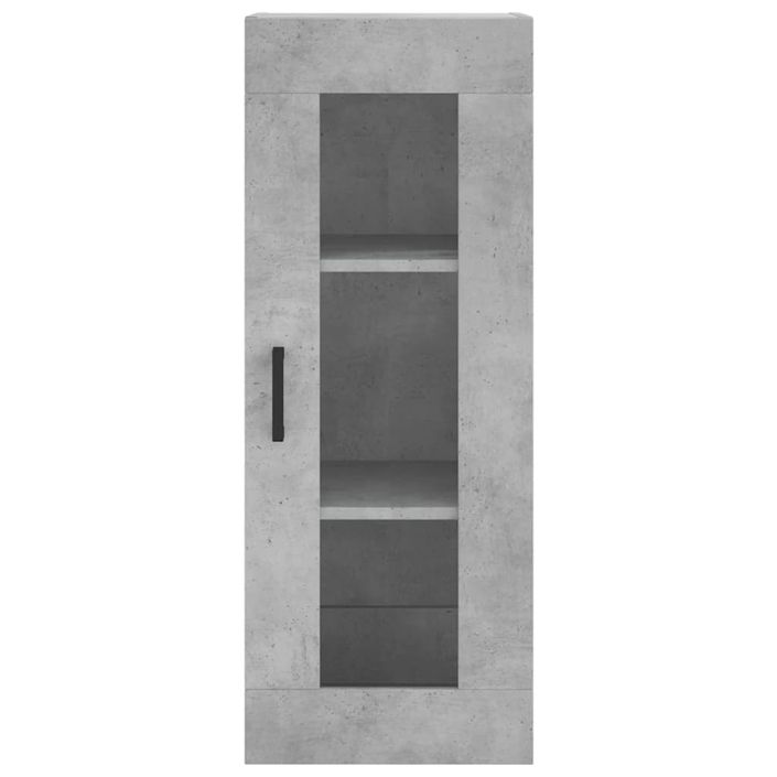 Buffet haut Gris béton 34,5x34x180 cm Bois d'ingénierie - Photo n°6