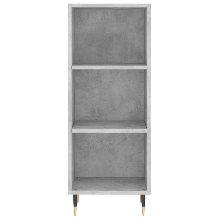 Buffet haut Gris béton 34,5x34x180 cm Bois d'ingénierie - Photo n°6