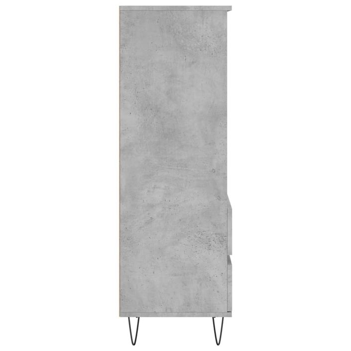 Buffet haut Gris béton 40x36x110 cm Bois d'ingénierie - Photo n°7