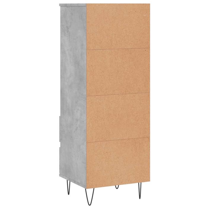 Buffet haut Gris béton 40x36x110 cm Bois d'ingénierie - Photo n°8