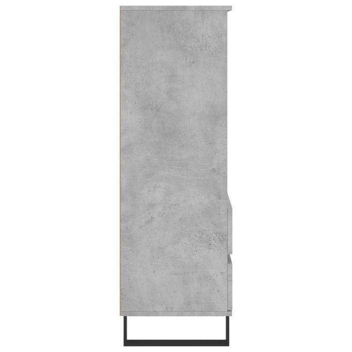 Buffet haut Gris béton 40x36x110 cm Bois d'ingénierie - Photo n°7