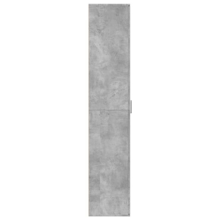 Buffet haut gris béton 60x35x180 cm bois d'ingénierie - Photo n°4