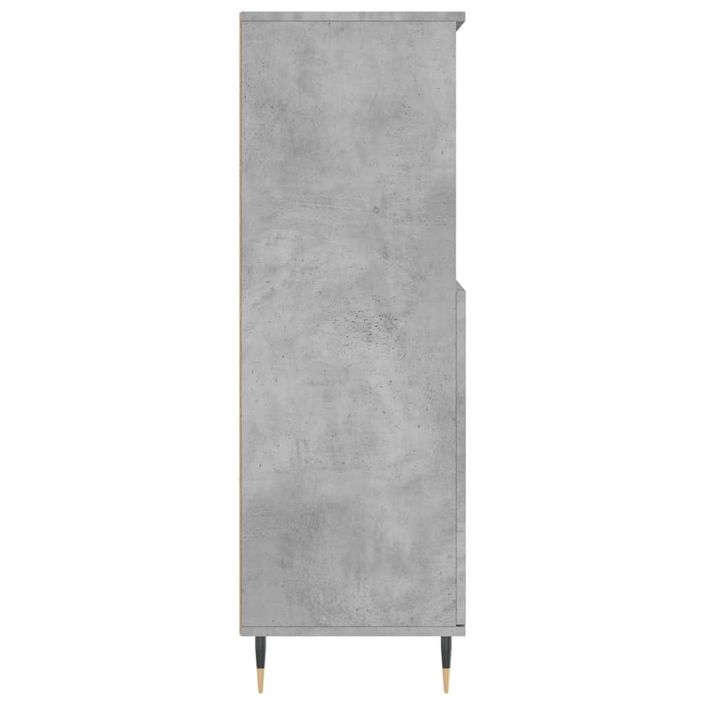 Buffet haut Gris béton 60x36x110 cm Bois d'ingénierie - Photo n°7