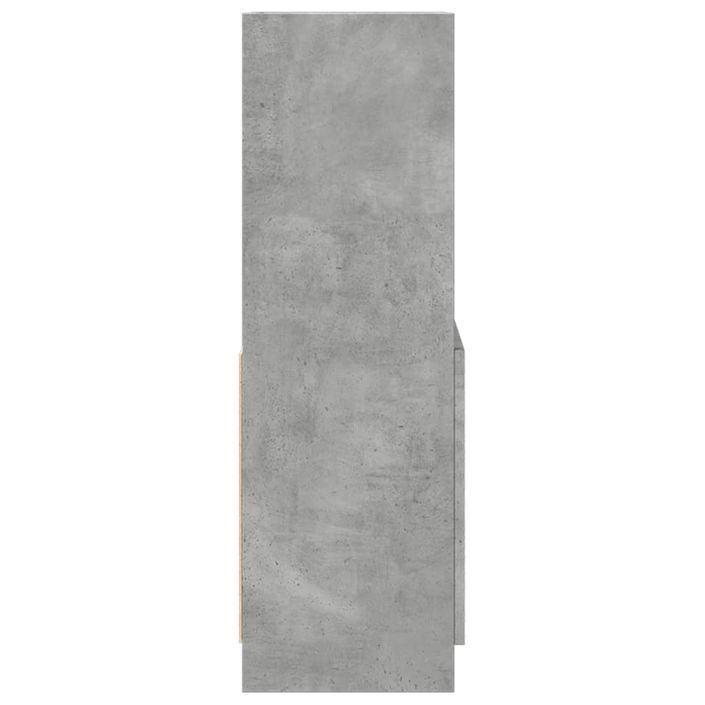 Buffet haut gris béton 63x33x100 cm bois d'ingénierie - Photo n°6