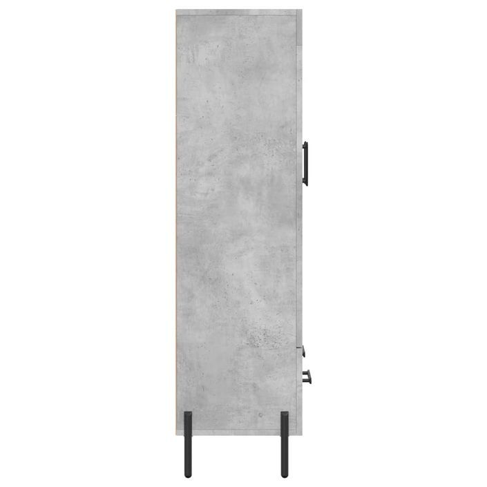 Buffet haut gris béton 69,5x31x115 cm bois d'ingénierie - Photo n°7