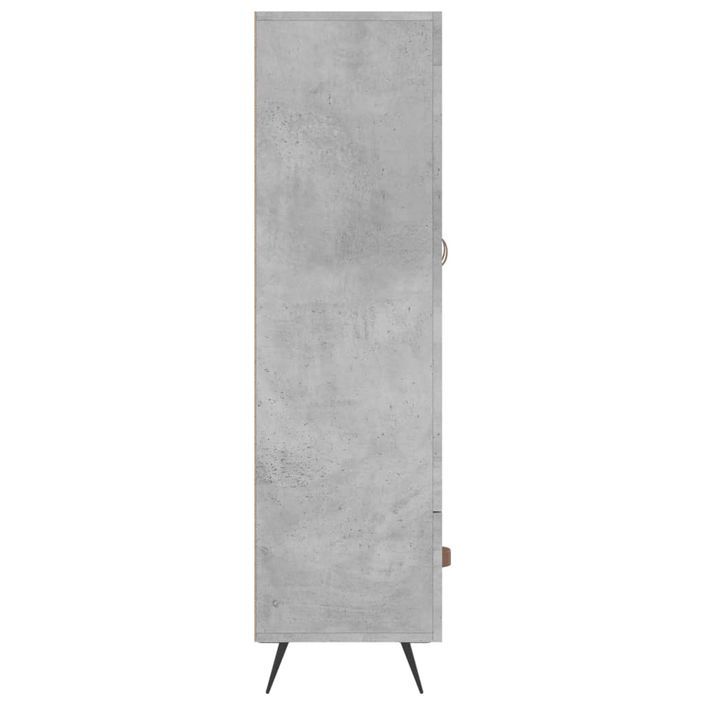 Buffet haut gris béton 69,5x31x115 cm bois d'ingénierie - Photo n°7