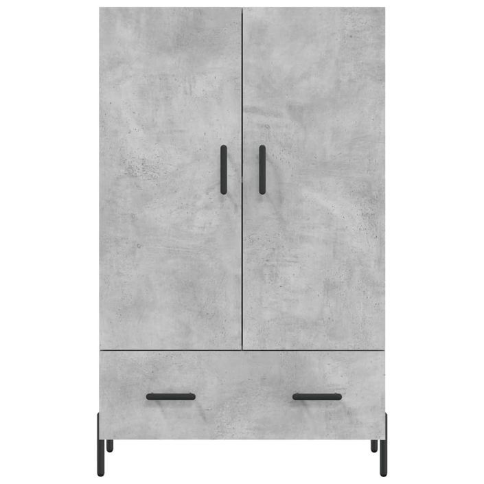 Buffet haut gris béton 69,5x31x115 cm bois d'ingénierie - Photo n°6