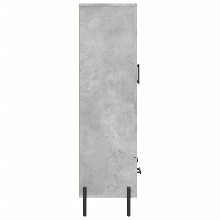 Buffet haut gris béton 69,5x31x115 cm bois d'ingénierie - Photo n°7