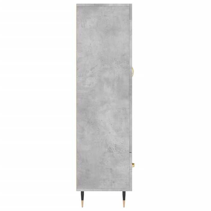 Buffet haut gris béton 69,5x31x115 cm bois d'ingénierie - Photo n°7