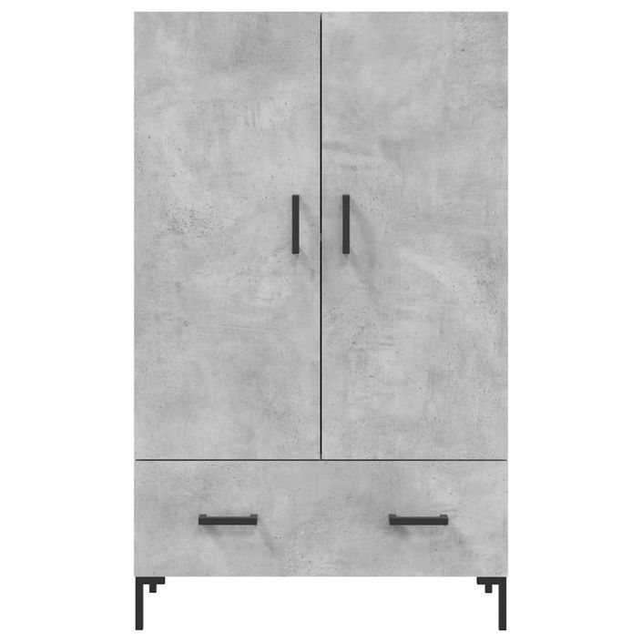 Buffet haut gris béton 69,5x31x115 cm bois d'ingénierie - Photo n°6