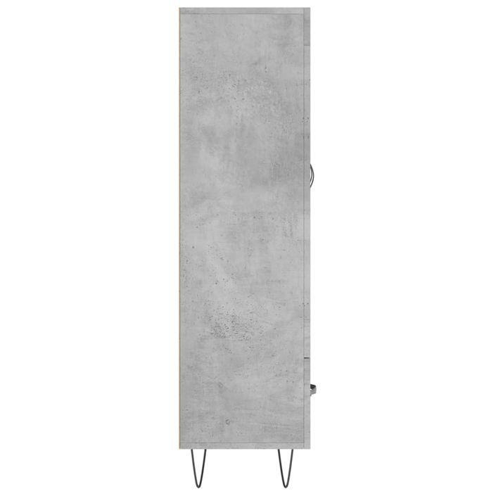 Buffet haut gris béton 69,5x31x115 cm bois d'ingénierie - Photo n°7