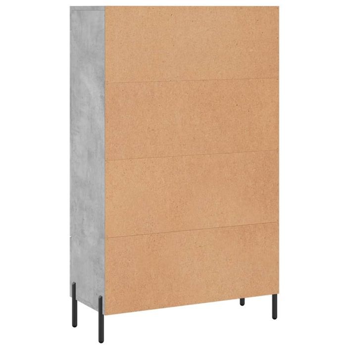 Buffet haut gris béton 69,5x31x115 cm bois d'ingénierie - Photo n°8