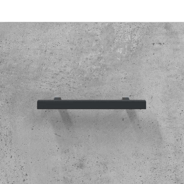 Buffet haut gris béton 69,5x31x115 cm bois d'ingénierie - Photo n°9