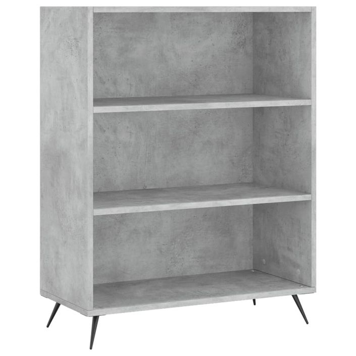 Buffet haut Gris béton 69,5x34x180 cm Bois d'ingénierie - Photo n°7